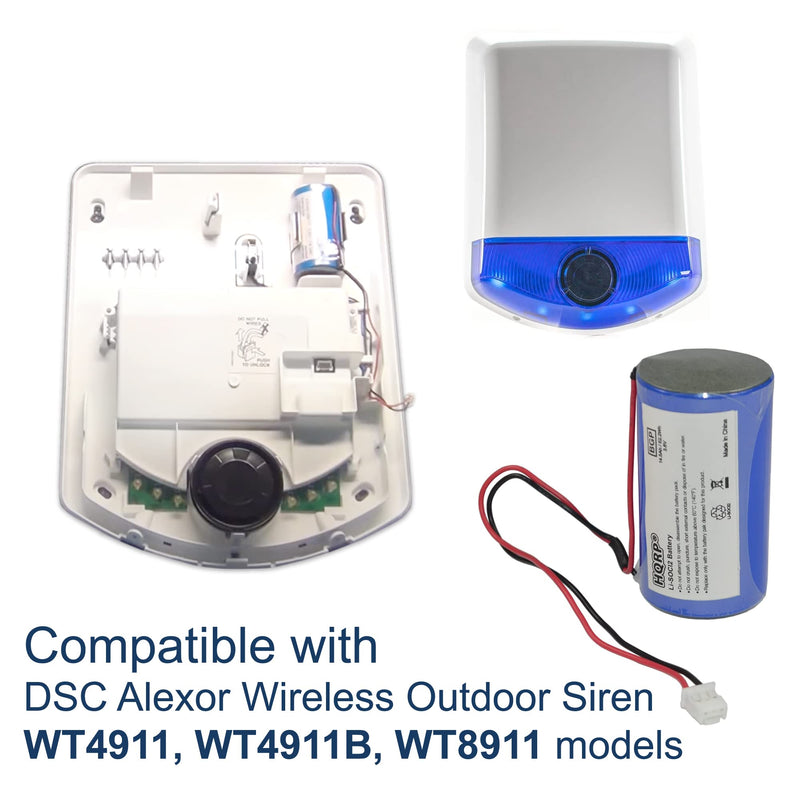 [Australia] - HQRP 3.6V Lithium Thionyl Chloride D-Size Battery Compatible with DSC ER34615M-T1 WT4911 WT4911B WT8911 ALEXOR Wireless Outdoor Siren WT4911BATT ADT 