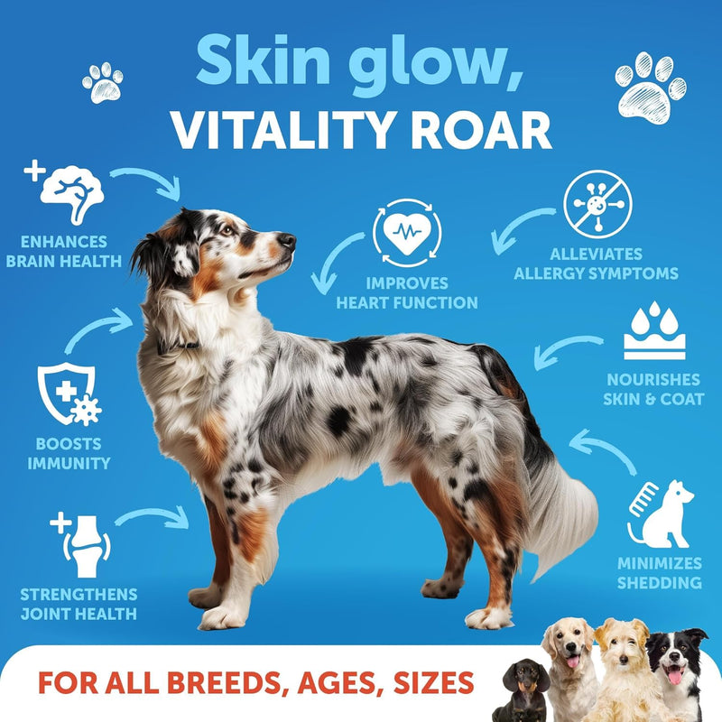 Hemp Calming Chews + Wild Alaskan Salmon Oil for Dogs Bundle - Advanced Dog Calming Chews - Anxiety Relief Treats - Dog Anxiety Relief - Hip and Joint Support - Salmon Oil for Dogs Skin and Coat - PawsPlanet Australia