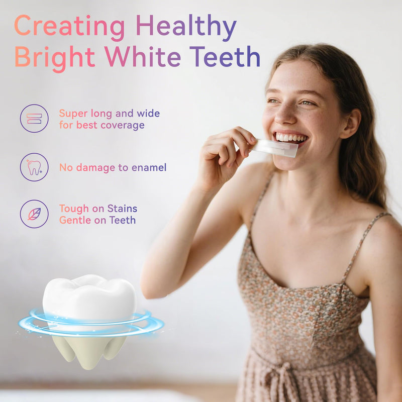 [Australia] - 14-Day Whitening Stripst,Sensitive Teeth Whitener,Mild and Non-irritating,Deep Stains Removal,Nstant Teeth Whitening Without The Harm,Peroxide Free（28PCS） 