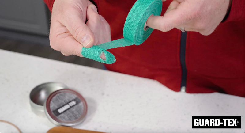 [Australia] - Guard-Tex® Green Finger Tape 1 inch - Self-Adhesive No Residue - 12 Rolls - 90ft Per Roll - 1080ft Total 