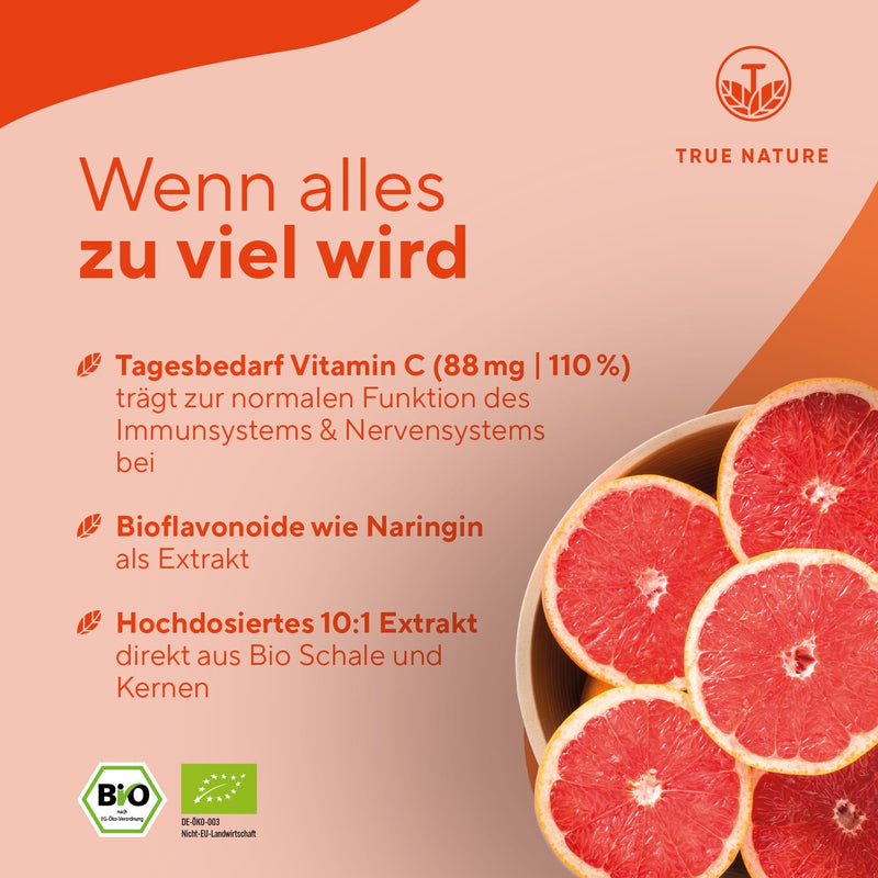 [Australia] - Grapefruit extract organic drops - 1440 mg organic flavonoids / 100 ml high dosage - grapefruit from organic farming - vegan - natural and without additives - TRUE NATURE 100 ml (pack of 1) 