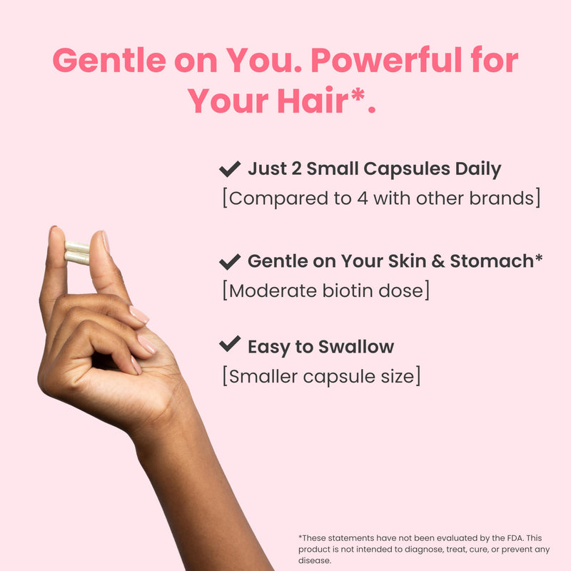 Hair Growth Vitamins for Women & Men - 5000mcg Biotin, 11 Ingredients | Vegan blend with keratin-building nutrients for thicker, fuller hair, plus skin and nail support, 60 capsules 1