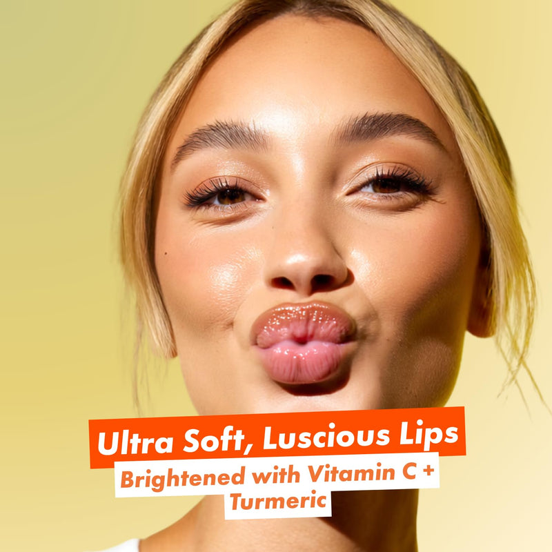 Handmade Heroes Turmeric Lip Scrub & Vitamin C Lip Oil Set | Brightening & Nourishing Treatment Duo, 100% Natural, Vegan Lip Care Set for Dry, Dark, Dull Lips, Gift Set