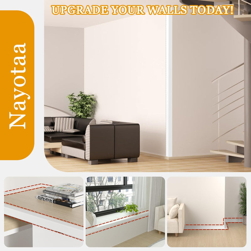 [Australia] - Wall Corner Protector Self-Adhesive Flexible ‚Äì Durable Rubber, Furniture Edge Guard, Easy to Install, White, Prevents Wall Damage, Ideal for Home or Office Use 1.6in√ó20ft Flat 