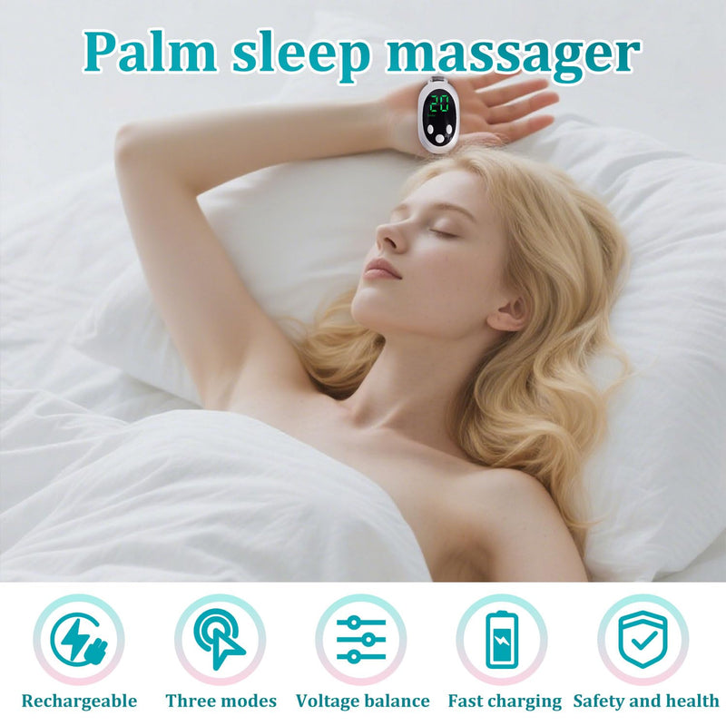 [Australia] - Handheld Sleep Aid Device, Sleep Assisted Low-Frequency Pulse Generator, Relief Anxiety Help Sleep, USB Rechargeable 