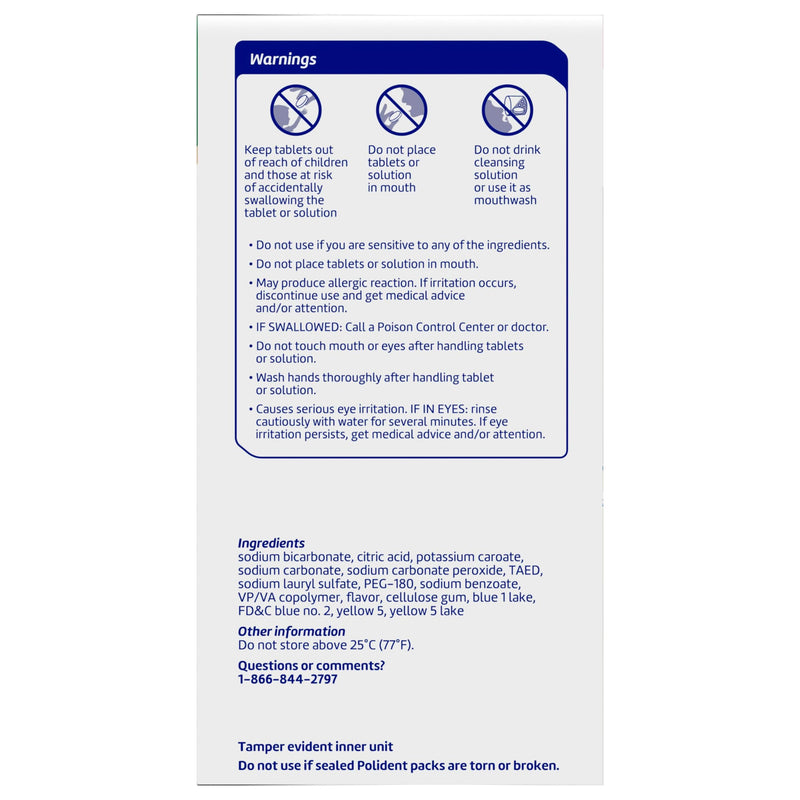 [Australia] - Polident Smokers Antibacterial Dental Appliance Cleanser Tablets, 90 Count 