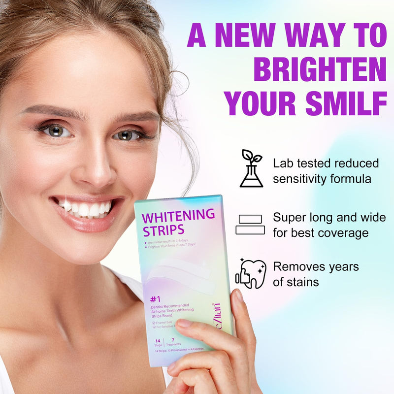 [Australia] - Teeth Whitening Strips,7-Day whitening Strips,Sensitive Teeth Whitener,Enamel Safe for Whiter Teeth,Deep Stains Removal,nstant Teeth Whitening Without The Harm (14pcs) Coconut 1 Count (Pack of 14) 