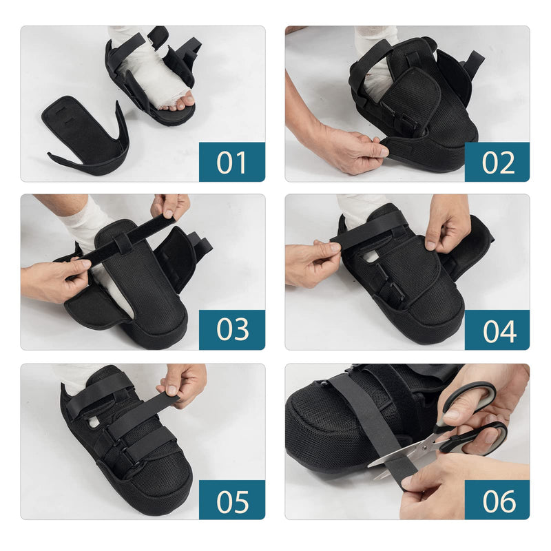 [Australia] - GHORTHOUD Postoperative Shoes for Broken Toe Forefoot Off Loading Closed Toe Medical Walking Boot Orthopedic Foot Brace for Post Bunion Hammertoe Surgery (M) M 