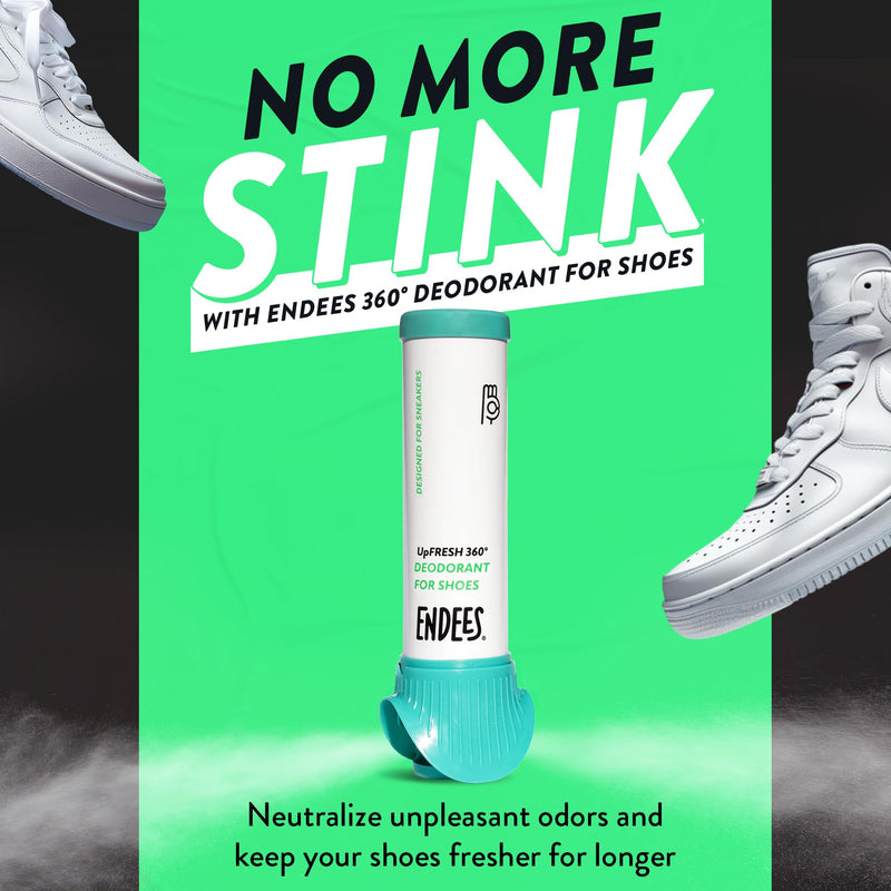 [Australia] - endees UpFresh 360¬∞ Shoe Deodorizer Spray - Foot Odor Eliminator Shoe Spray for Smelly Shoes, Feet, Sneakers, Boots, Athletes Gym Bags, Stinky Smell Elimination Deodorant, Travel Size 3.38 Fl Oz 