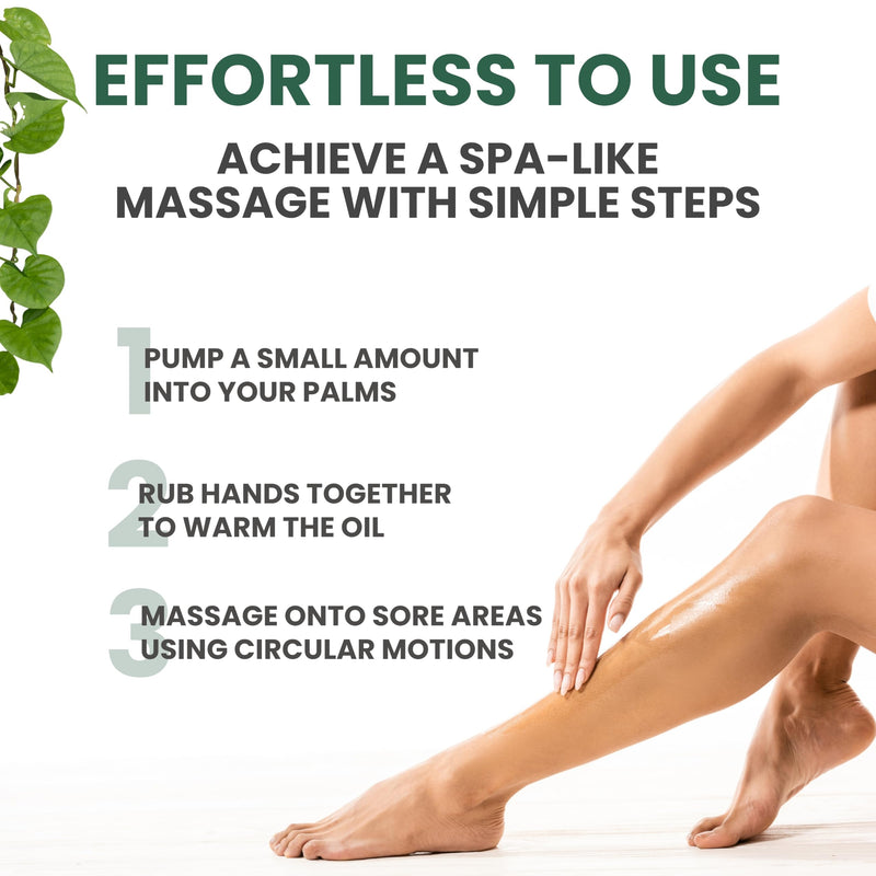 [Australia] - Sore Muscle Massage Oil for Massage Therapy with Arnica, Eucalyptus & Tea Tree Oil Blend for Deep Muscle Relief, Recovery, Softens Skin & Anti-Cellulite Massage for Professional & Home Use. Arnica & Eucalyptus 8 Fl Oz (Pack of 1) 