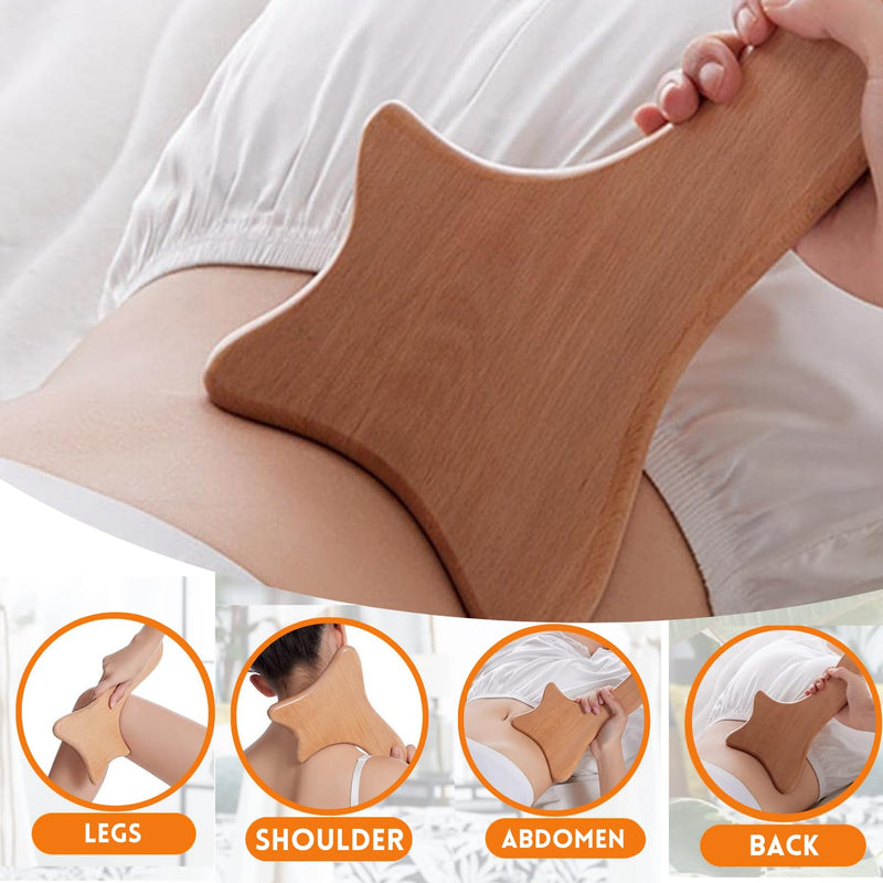 [Australia] - Wood Therapy Massage Tools, Maderoterapia Kit with Lymphatic Drainage Massager, Wooden Body Sculpting Tools, Pain Relief Wooden Massage Roller, Wood Therapy Tools for Body Sculpting & Shaping (5Pcs) 
