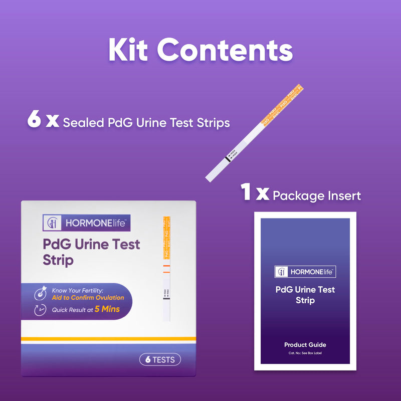HORMONElife PdG Test Strips for Women, At-Home Ovulation Tracking, 6 Count | Tracks PdG Levels To Confirm Ovulation After LH Surge