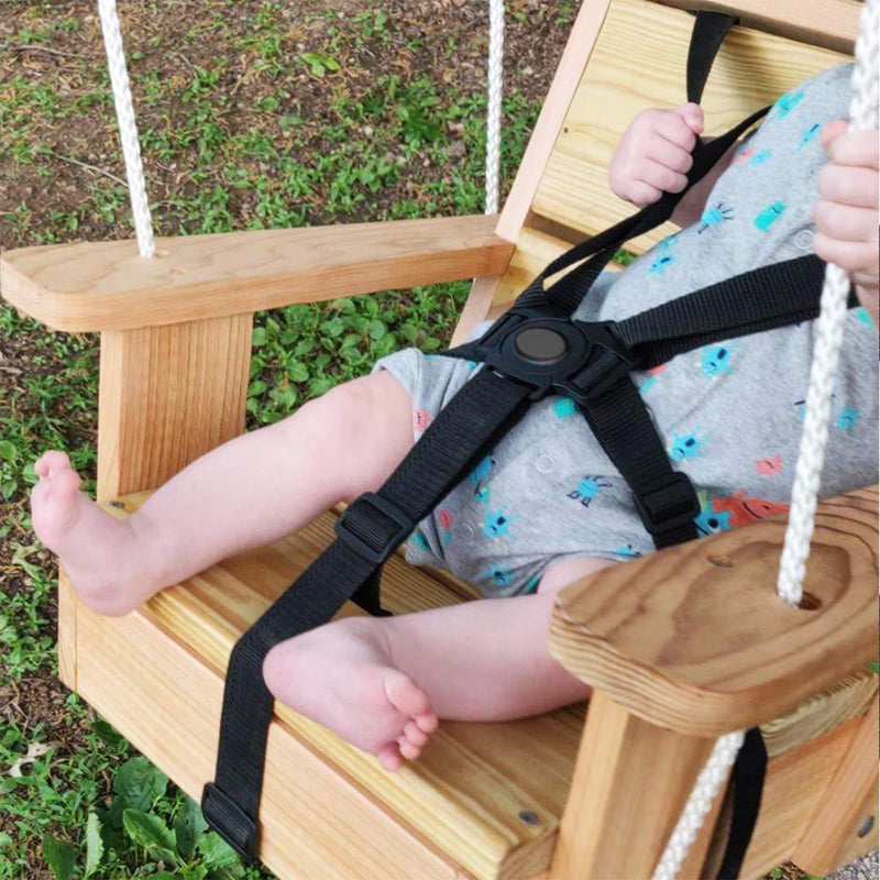 [Australia] - 5 Point Seat Belt Safety Strap Belt for Stroller Pushchair Pram Buggy Safe Protection, Adjustable High Chair Baby Straps, Safety Strap Belt Black 