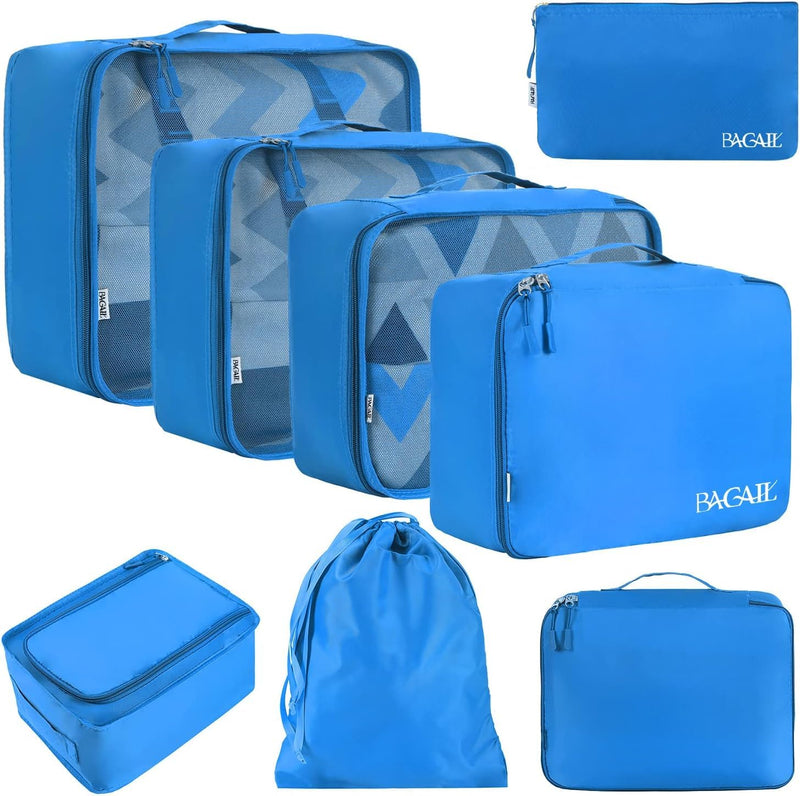 BAGAIL 8 Set Packing Cubes and Digital Luggage Scale