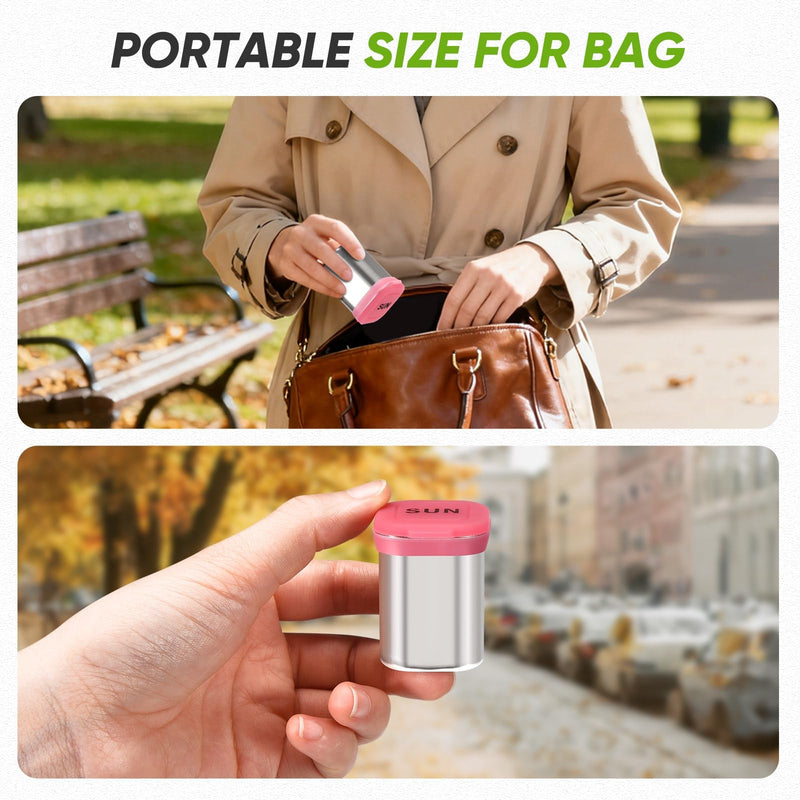 Square Metal Pill Case 7 Day, Stainless Steel | Medicine Box Organizer for Travel, Waterproof Tablet Container, Portable Daliy Pill Holder for Vitamins Fish Oils Rainbow