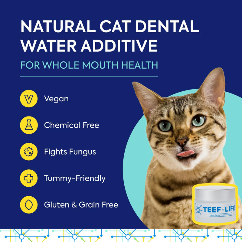 Protektin30 Plant-Derived Prebiotic Dental Powder for Cats, Daily Dental Care, Clinically-Proven Formula Naturally Fights Plaque and Tartar, Kit with 30 Servings Dental Kit (30 Servings) - PawsPlanet Australia
