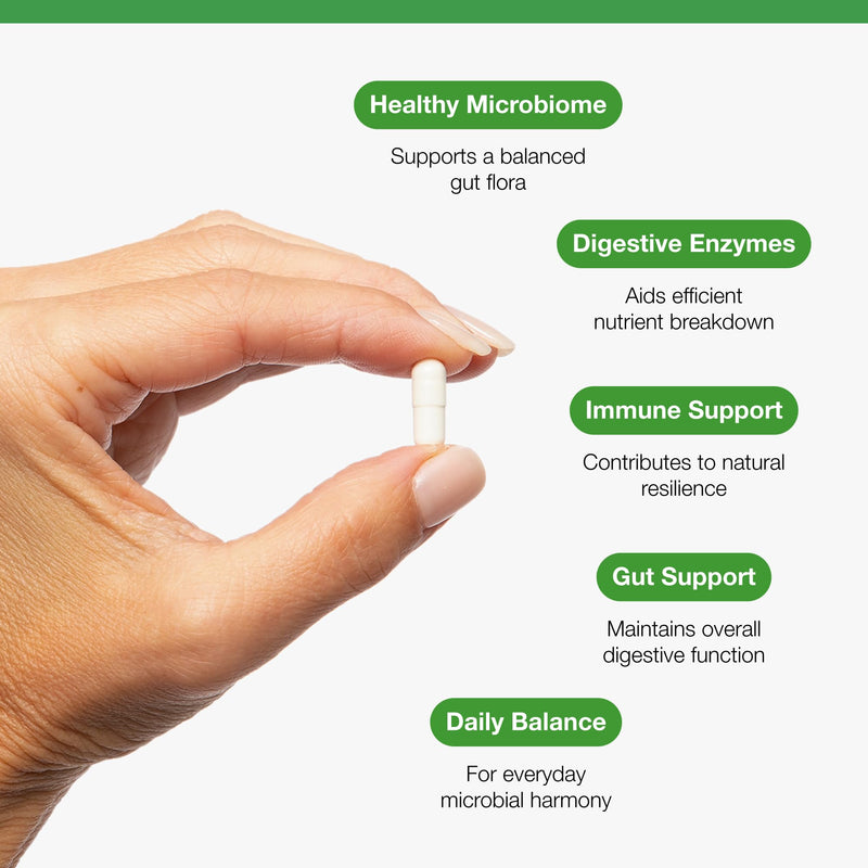Metagenics - Probiotic Plus - with Live Bacteria - Blend of 7 Bacterial Strains & Plant Enzymes for Digestive Health - 60 Capsules