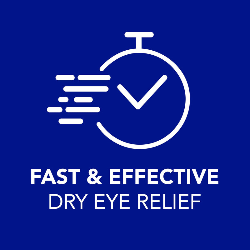 Eye Drops, for Dry Eyes, Fast and Long-Lasting Relief, Preservative Free, Naturally Sourced Lubricant, Home and Away Twin Pack (2 x 10 mL), 20 mL