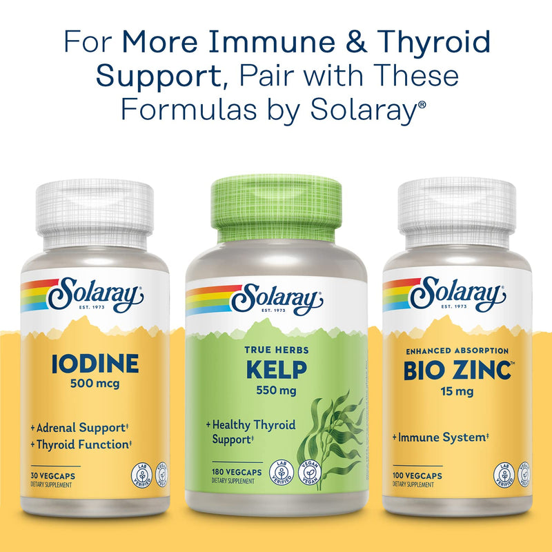 [Australia] - Solaray Selenium, High Potency, Healthy Immune System, Thyroid Function & Antioxidant Support, 100 VegCaps 100 Count (Pack of 1) 