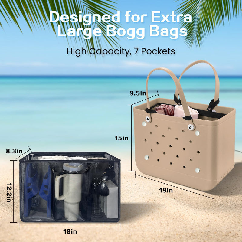 XYFuuee Strap Wrap for Bogg Bag Accessories, Beach Bag Organizer Inserts for Original Large Bogg Bag Accessories with 8 Removable Metal Fasteners