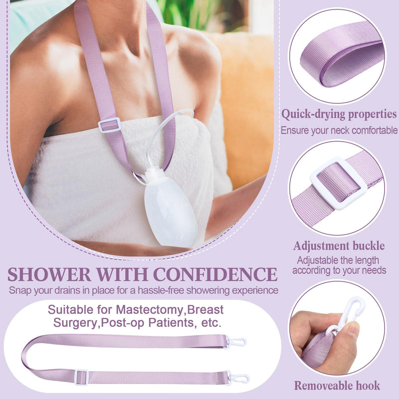 [Australia] - Post Mastectomy Pillow with Shower Lanyard Breast Surgery Pillow for Car Breast Reduction & Augmentation Patients Post Surgery Gift for Mastectomy Drain Holder Recovery Management 