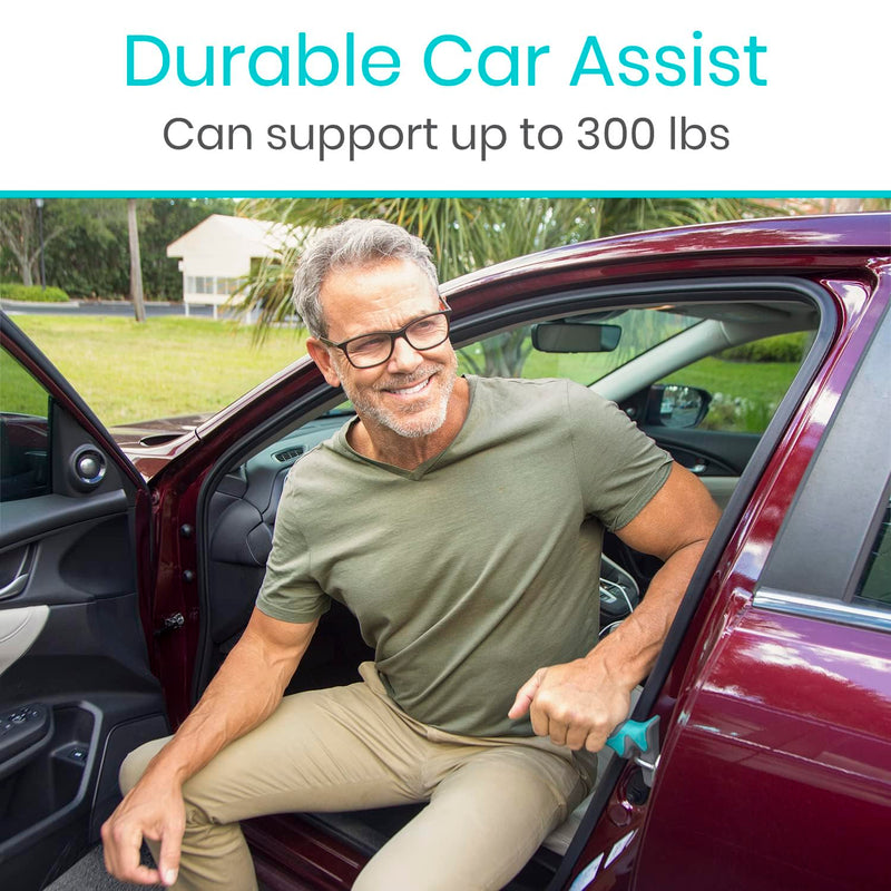 [Australia] - Vive Car Handle Assist for Elderly - Scratch Proof Latch - Auto Grab Bar Cane Support Aid - Standing Mobility Safety Tip to Help Get Out - Portable Assistive Device for Seniors, Handicapped Single 