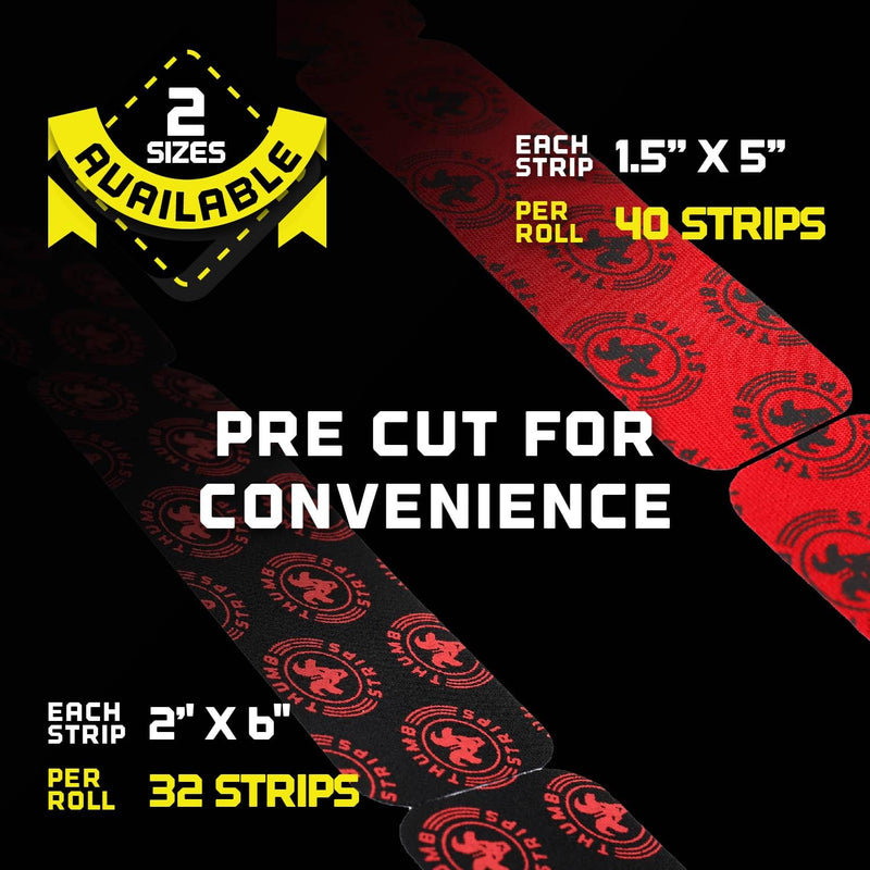 Goat Tape Yellow Super Stretchy Premium Thumb Tape(4-Pack) and Pre Cut Red Athletic Tape for Fingers - Extra Sticky Elastic Athletic Thumb Tape for Weightlifting