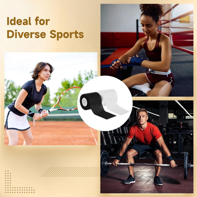 [Australia] - 6 Pcs Christian Cross Athletic Tapes, 2 in x 23 ft Sports Tapes, Breathable Cotton Wrist Tapes, Easy Tearing & Strong Adhesion, Wrist Injury Wraps for Weightlifting, Gym, Boxing, Football 