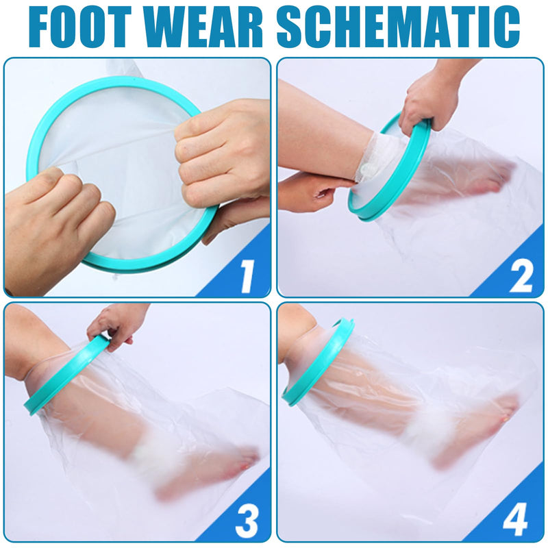 [Australia] - GAOUTO shower protection foot, leg protection when bathing, shower protection leg, bandage protection waterproof adults, plaster protection, reusable, plaster cast bandage protection waterproof for foot, ankle 