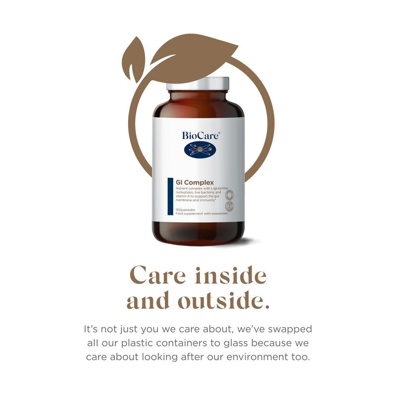 BioCare GI Complex - Nutrient Complex with L-Glutamine, Nucleotides, Live Bacteria & Vitamin A - 150g