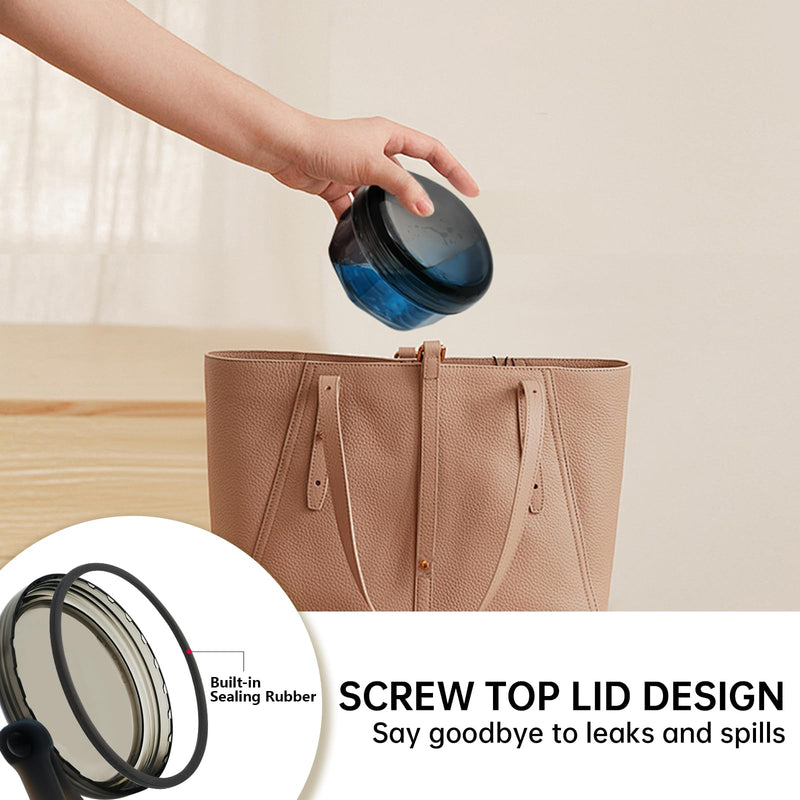 [Australia] - Leak Proof Denture Cups for Soaking Dentures, Partial Denture Bath Case Travel Retainer Cleaning Container Case with Brush for Aligner, Denture, Mouth Guard - Transparent Black 