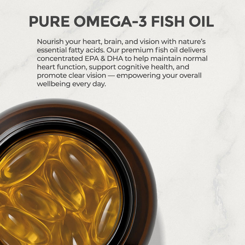 Omega 3 Capsules High Strength, 90 Serves - 660mg EPA and 440mg DHA - Fish Oil Supplements and Fatty Acids for Heart and Eye Health