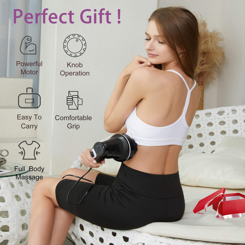 [Australia] - Body Sculpting Machine for Women - 6-Speed Cellulite Massage & Lymphatic Drainage Device with Lipo Roller, Handheld Home Use for Belly Fat, Stomach, Thighs & Buttocks Sculpting 4 Heads 