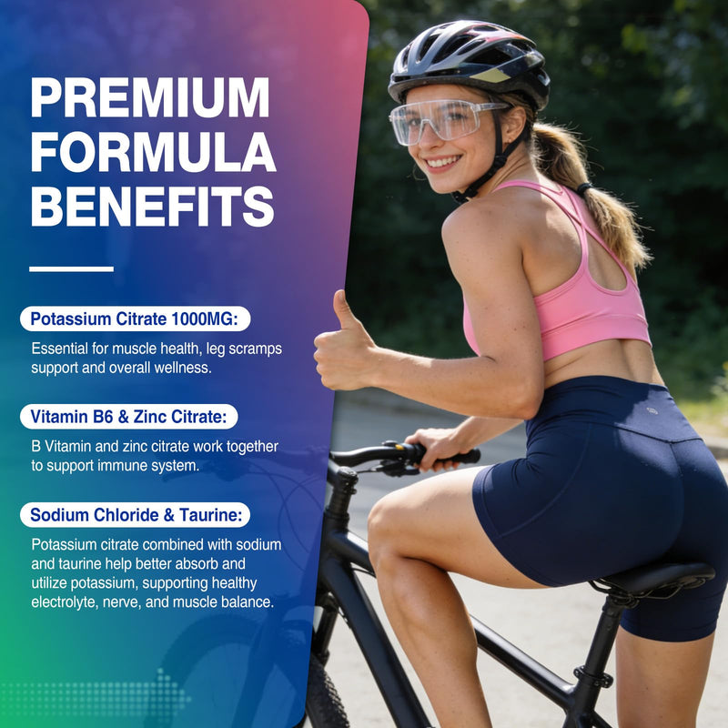 Liquid Potassium Citrate Supplement, 1000mg, Women & Men, 2 Fl Oz | with Zinc Citrate, Vitamin B6, Sodium & Taurine, High Potassium Electrolytes 2 Fl Oz (Pack of 1)