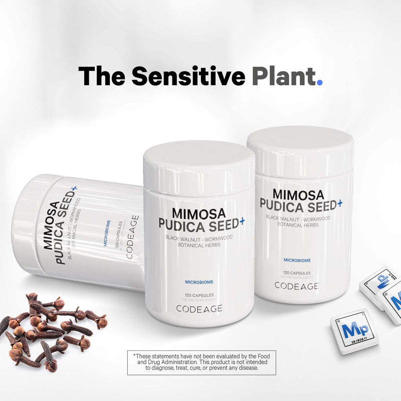 [Australia] - Codeage Organic Mimosa Pudica Seed Capsules - Mimosa Pudica Seeds Supplement - Black Walnut, Cloves, Vidanga, Neem, BioPerine - All in One - Sensitive Plant Pills - Non-GMO & Vegan - 120 Capsules 1 