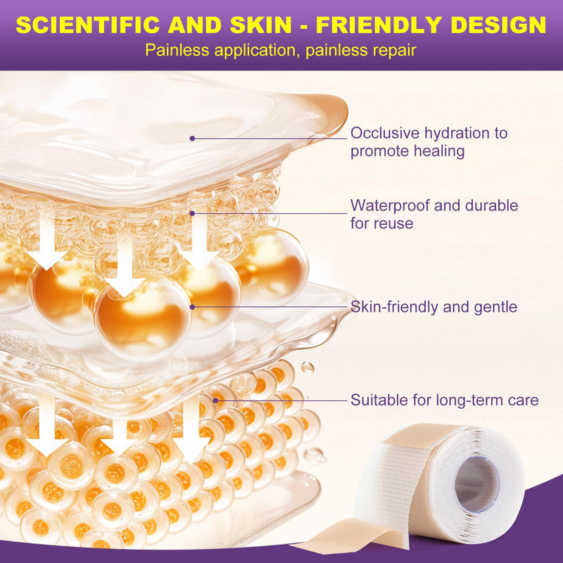 [Australia] - Silicone Scar Sheets, Silicone Scar Tape, Scar Tape for Keloid Bump Removal, Reusable Silicone Scar Strip for C-Section, Keloid, Surgery, Burns, Acne Scar et(1.6‚Äùx60‚ÄùRoll-1.5M) 1.5M (Pack of 1) 