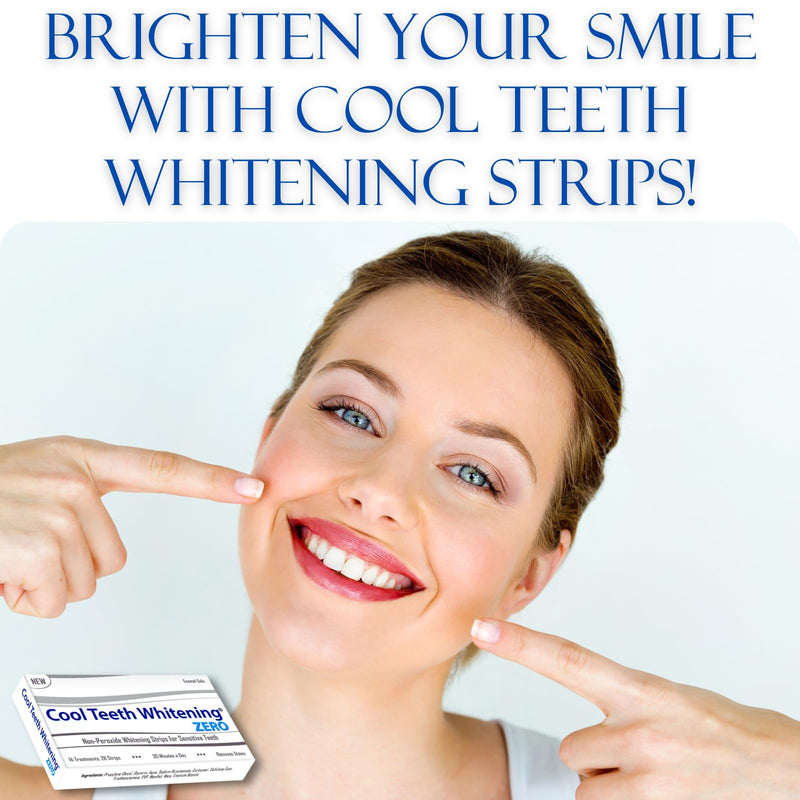 Natural Teeth Whitening Strips – Enamel Safe Gentle Whitening for Sensitive Teeth, Vegan-Friendly White Strips Without Peroxide or Bleach, 14-Day Treatment with 28 Count Supply