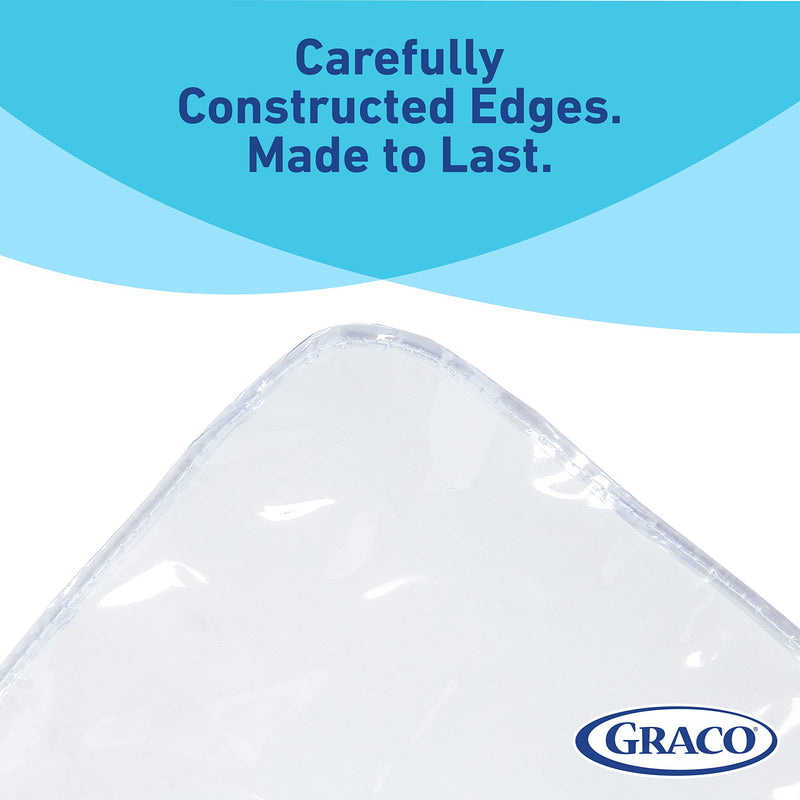 [Australia] - Graco Under High Chair Mat - Waterproof & Washable Plastic Food/Spill Catcher - 50" Eating, Painting & Art Floor Cover, Clear (Pack of 1) Pack of 1 