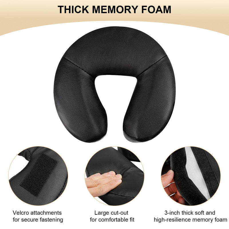 [Australia] - VARIPOWDER Adjustable Massage Table Face Cradle with Pillow Cushion Massage Table Bed Chair Headrest ＆ Face Pillow Massage Platform Head Rest Cushion Cradle for Salon Home Mattress Top Massage Kit Silver 