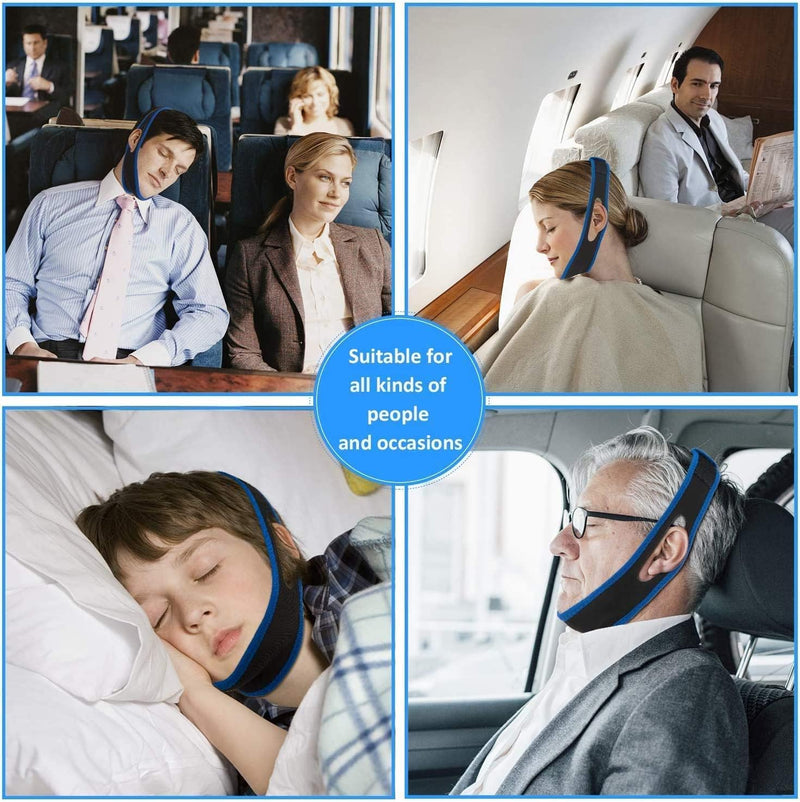 [Australia] - Anti Snoring Chin Strap Effective Stop Chin Strap for Men Women, Anti Snoring Devices for Sleep Adjustable and Breathable Anti Snore Devices Snoring Reduction Stop Snoring Aids for Better Sleep (Blue) 