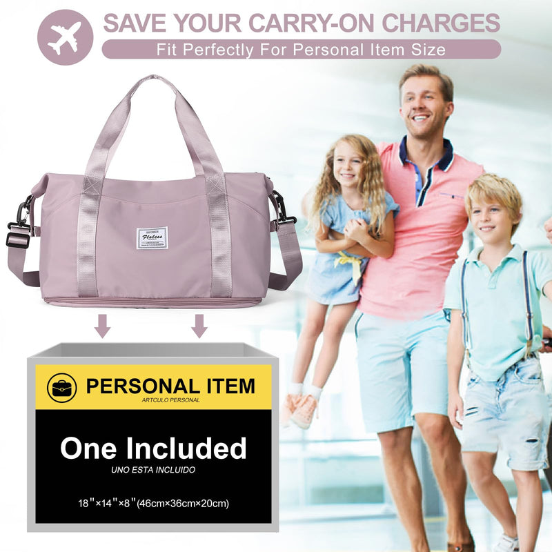 Travel Duffel Bag, Sports Tote Gym Bag, Shoulder Weekender Overnight Bag for Women B54-pinkpurple X-large