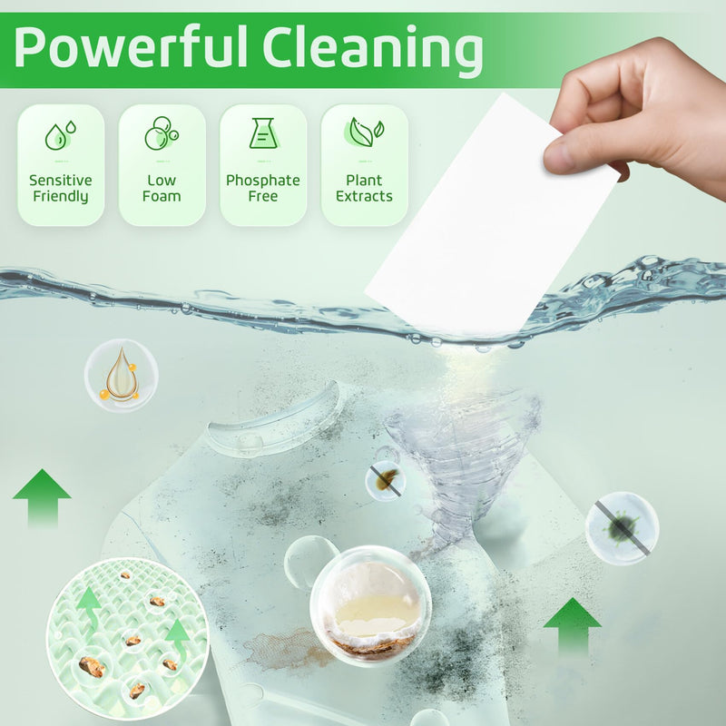 [Australia] - Poesie Laundry Detergent Sheets Fresh Scent 160 Sheets Clear Plastic-Free Hypoallergenic Liquid Less Sheets for Home Dorm Travel Camping & Hand Washing Clean No Waste 160 Count (Pack of 1) 