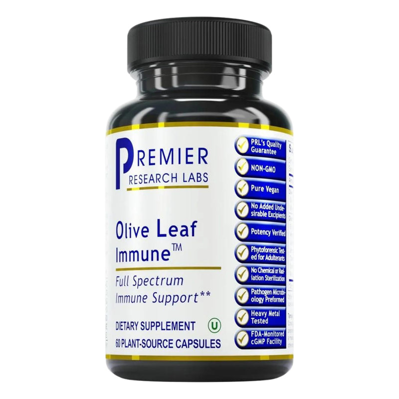 [Australia] - Premier Research Labs Olive Leaf Immune - Olive Leaf Extract Capsules, The Olive Leaf Pills with Phytonutrient Oleuropeinm, Herbal Supplement for Immune & Heart Health Support - 60 Vegetarian Capsules 
