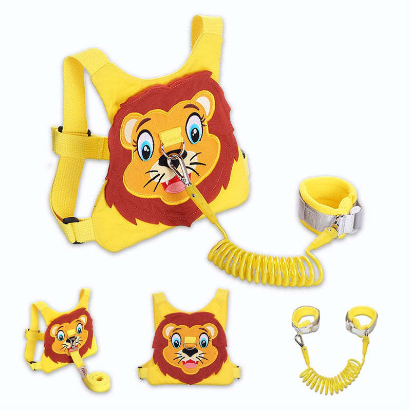 [Australia] - Toddlers Leash + Anti Lost Wrist Link Child Kids Safety Harness Kids Walking Wristband Assistant Strap Belt for Boys Pink Christmas Gift (Yellow) Yellow 