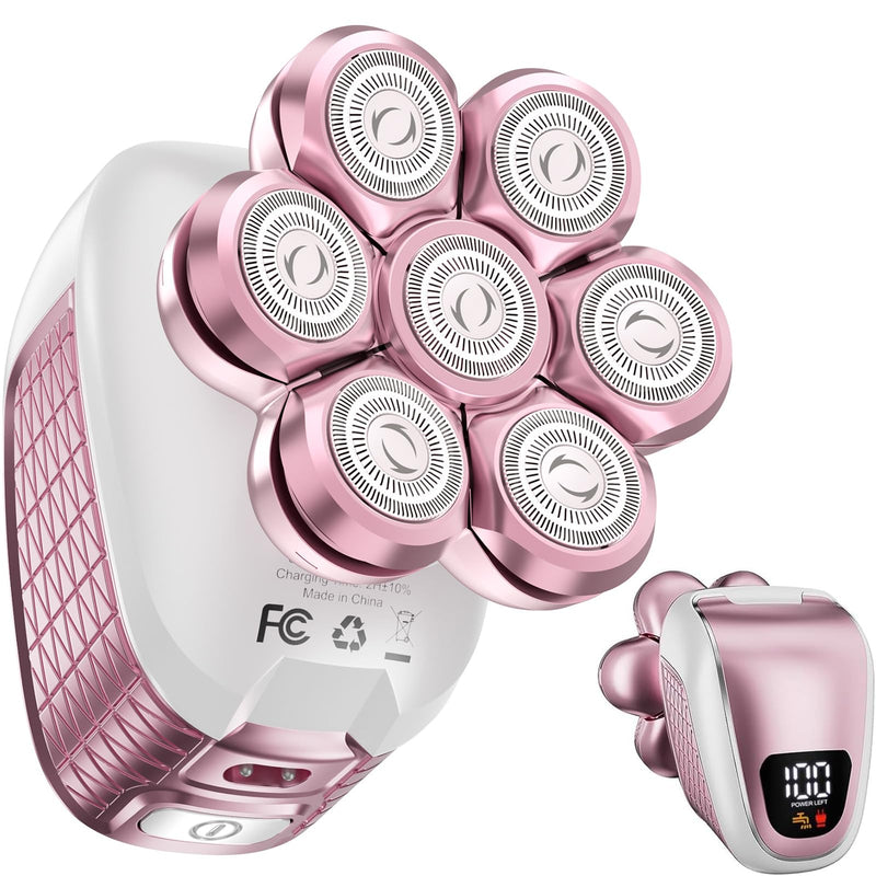 [Australia] - Electric Razors for Women Legs: 5-in-1 Rechargeable Body Shaver - Waterproof Wet Dry Hair Remover - Trimmer for Lady Face Underarms Public 