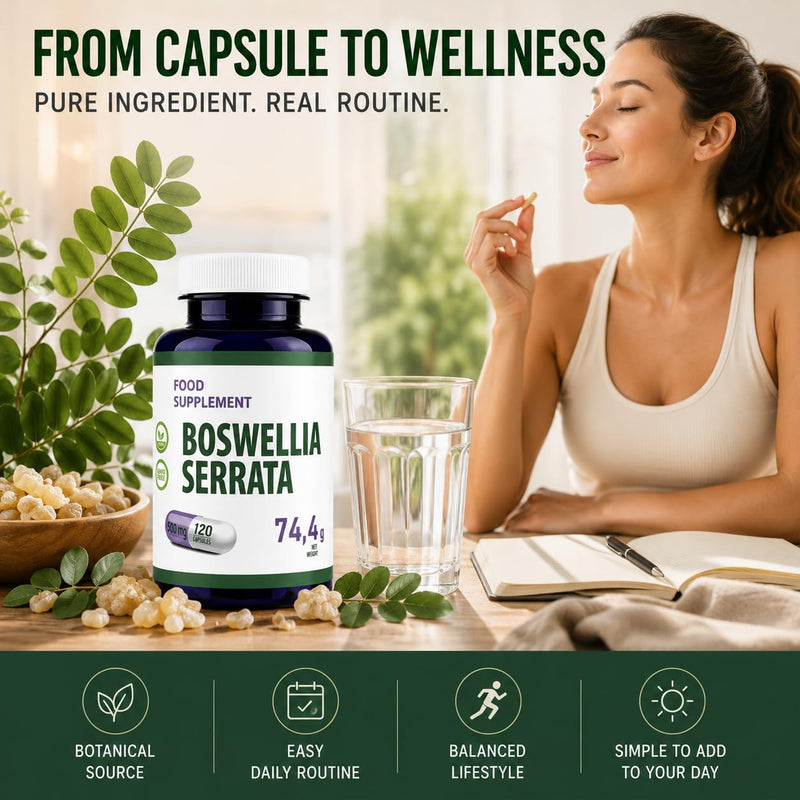Hepatica Boswellia Serrata (Indian Frankincense) 5,000mg Equivalent | 500mg 10:1 Extract | 65% Boswellic Acids | 120 Vegan Capsules | 3rd Party Lab Tested