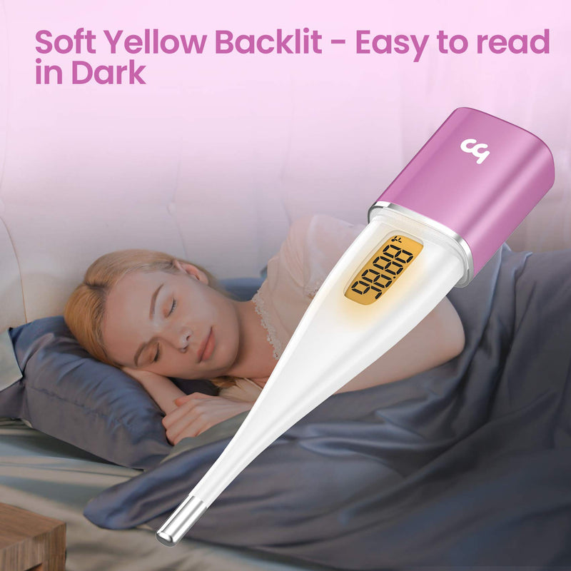 [Australia] - Femometer Smart Basal Body Thermometer, BBT Thermometer with Backlight LED Screen, Fertility/Period Tracker with Femometer APP, Automatic Data Recording, Lipstick Shape, Easy to Use and Carry, Purple 