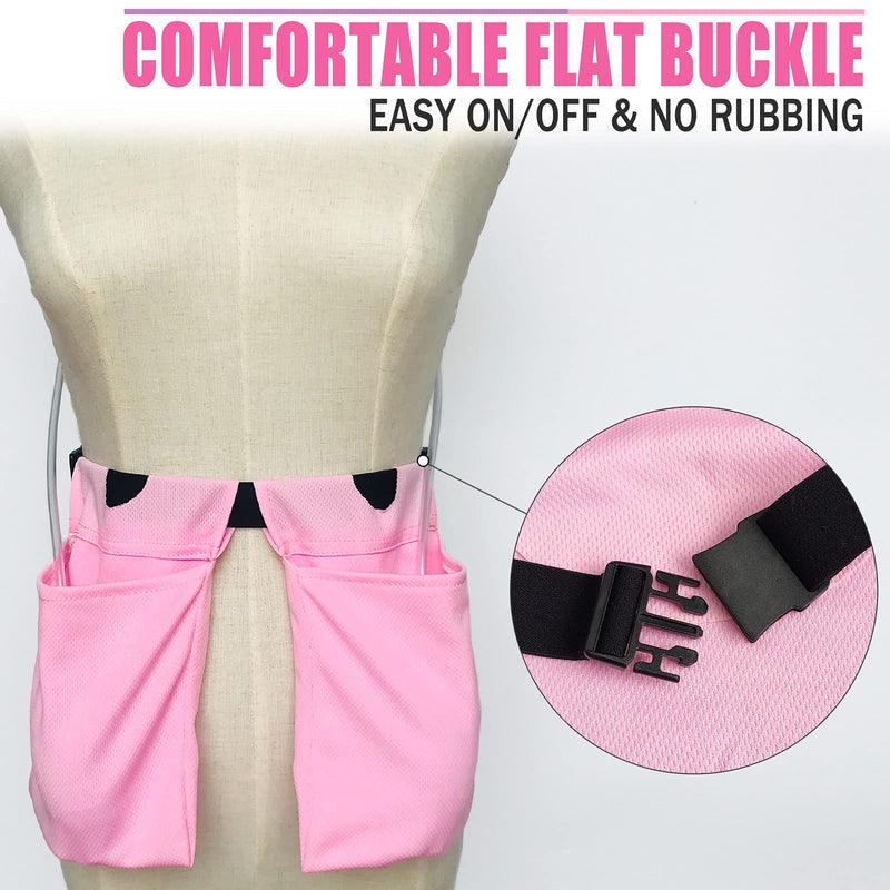 [Australia] - Quick Dry Mastectomy Drain Holder Pouch with Shower Bag, Tummy Tuck Post Surgery Drainage Supplies for JP Drains Management, Breast Reconstruction/Explant Surgical Bulb Storage,Pink Dwaist+showerbag(pink) 
