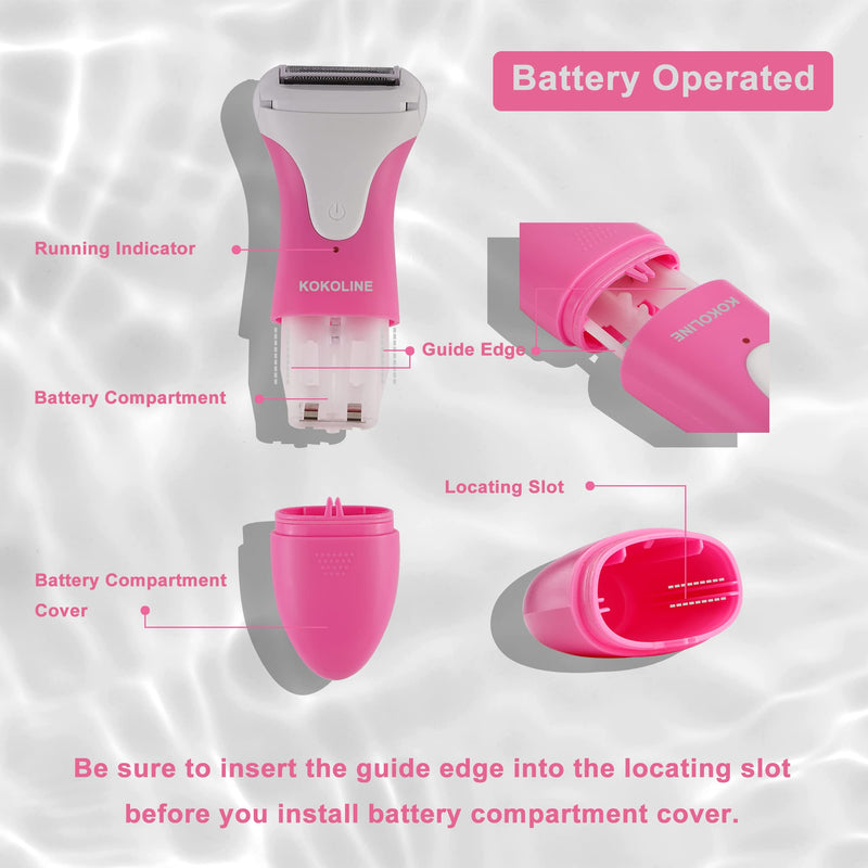 [Australia] - Women's Electric Razor | Wet & Dry Shaver for Legs,Bikini, Underarms with Bikini Trimmer & Hypoallergenic Foil for Sensitive Skin,Pink/uyg1 Pink 