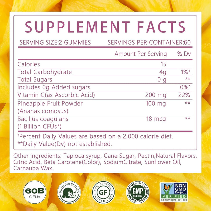 Premium Feminine Balance Gummies, for Women’s Wellness & pH Balance, Immune Support,Vegan, Hawaiian Pineapple, Non-GMO (60 Gummies) NEW-60 Gummies